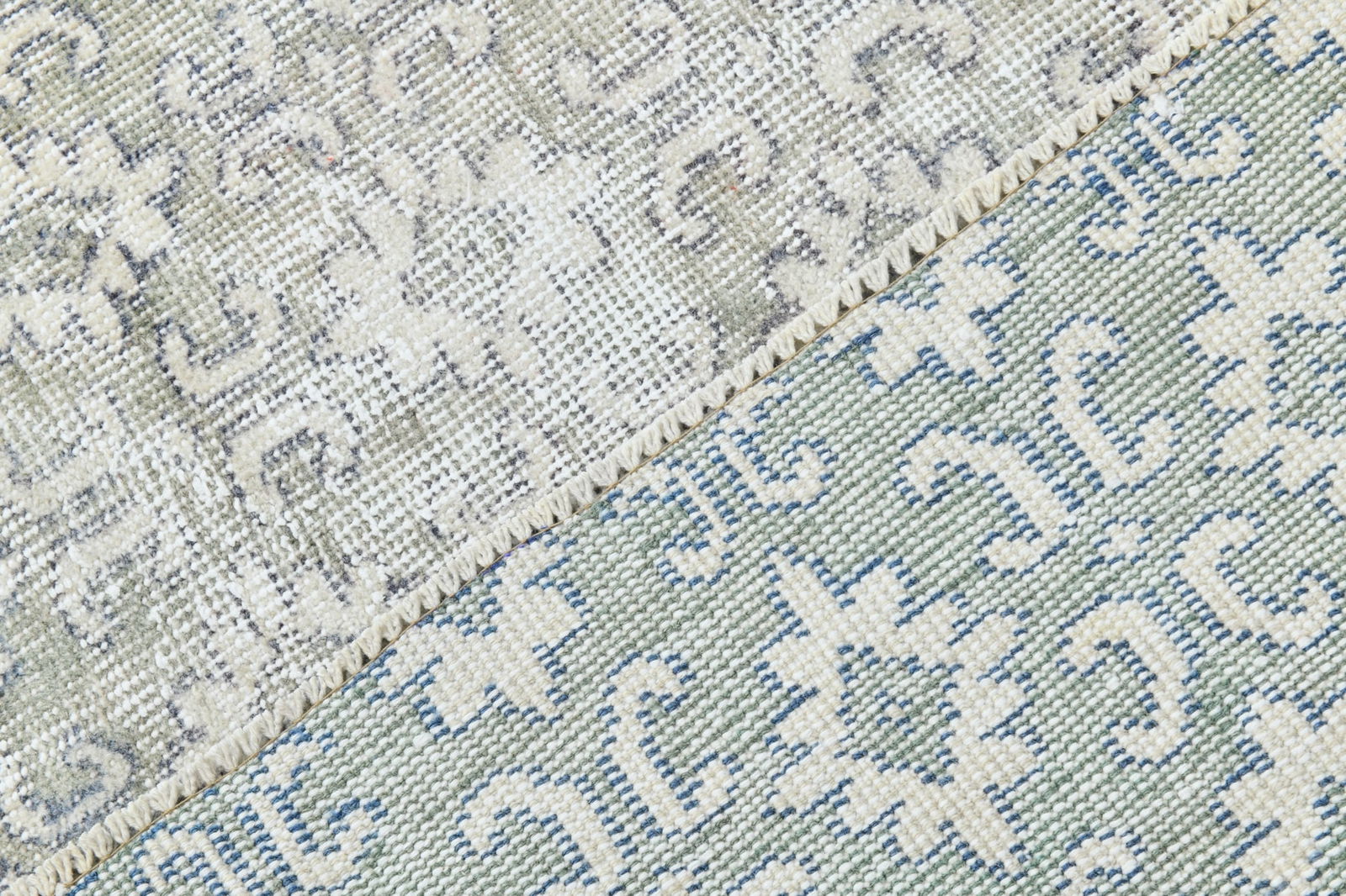 5'4'' x 8'9'' Handmade Vintage Wool Rug - 23033 - 15