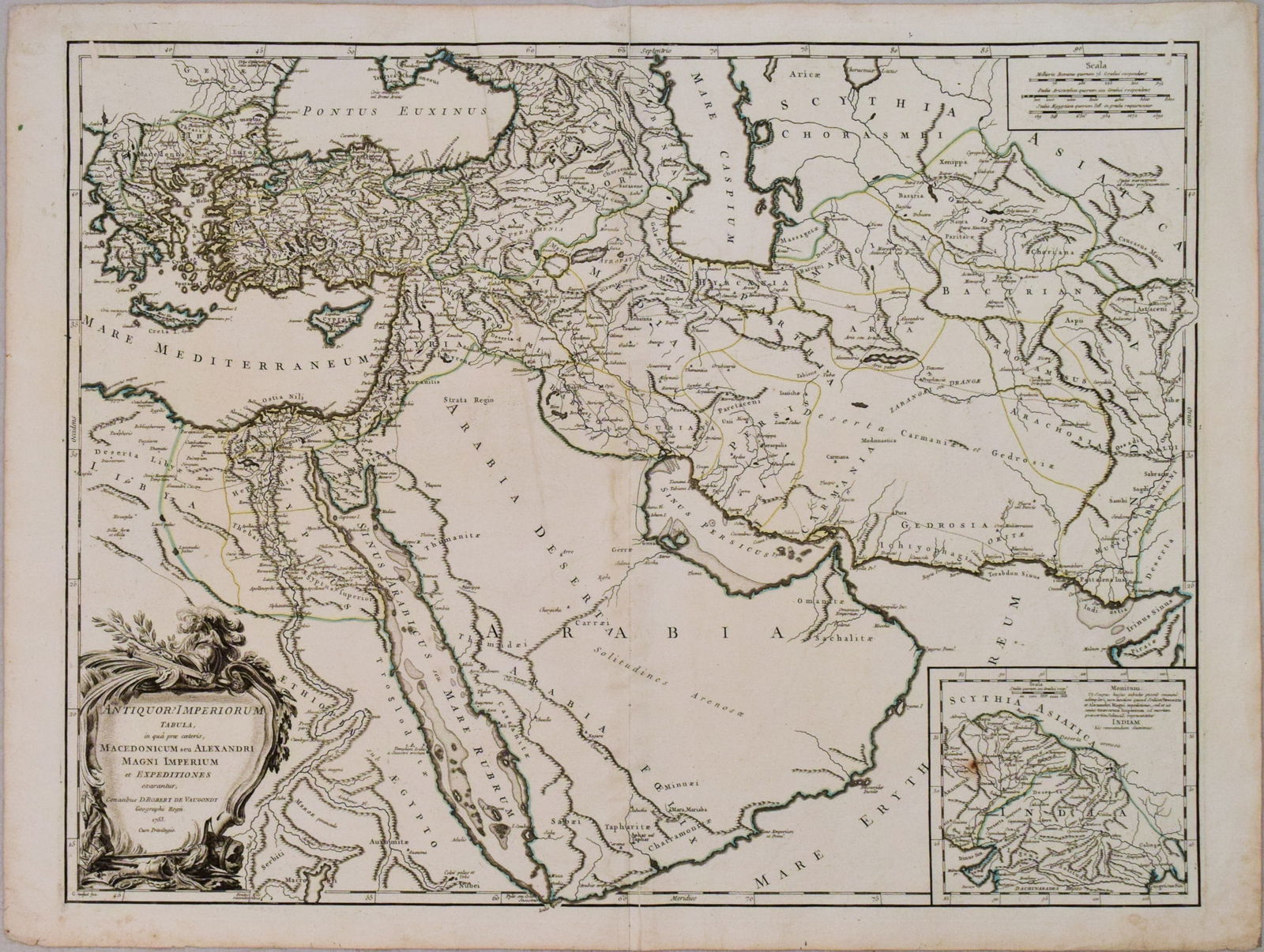 1752 Robert de Vaugondy Map of Middle East and Ancient Empires -- Antiquor Imperiorum Tabula, in qua (1 of 1)