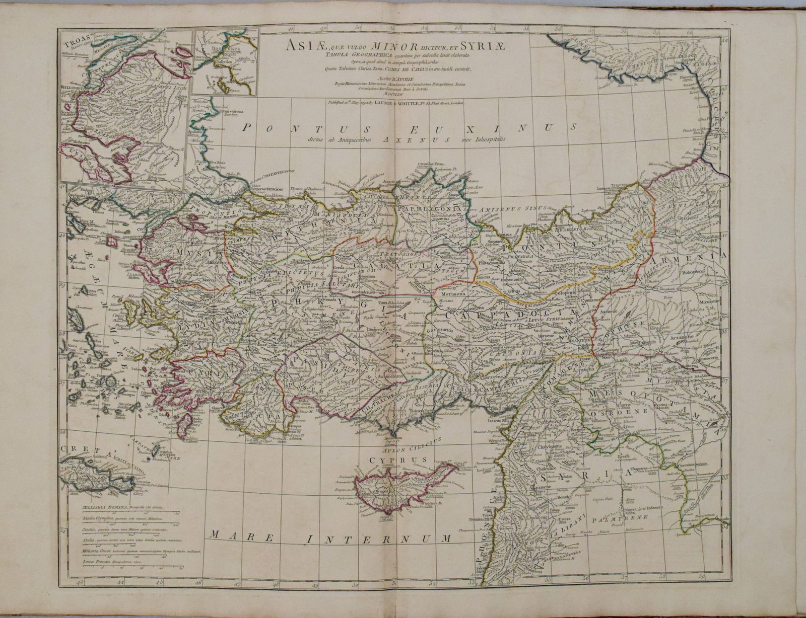 1764 d'Anville Map of Turkey and Parts of the Middle East -- Asiae, quae vulgo Minor Dicitur, et (1 of 1)
