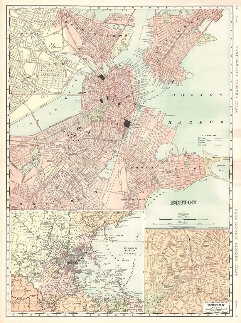 Rand-McNally Indexed Atlas. [Boston.]: Publication Date: c1904Title: Rand-McNally Indexed Atlas. [Boston.]Cartographer: RAND, MCNALLY & CO.Publisher: RAND, MCNALLY & CO.Brief Description: Mercator projected. From: Rand, McNally & Co.'s