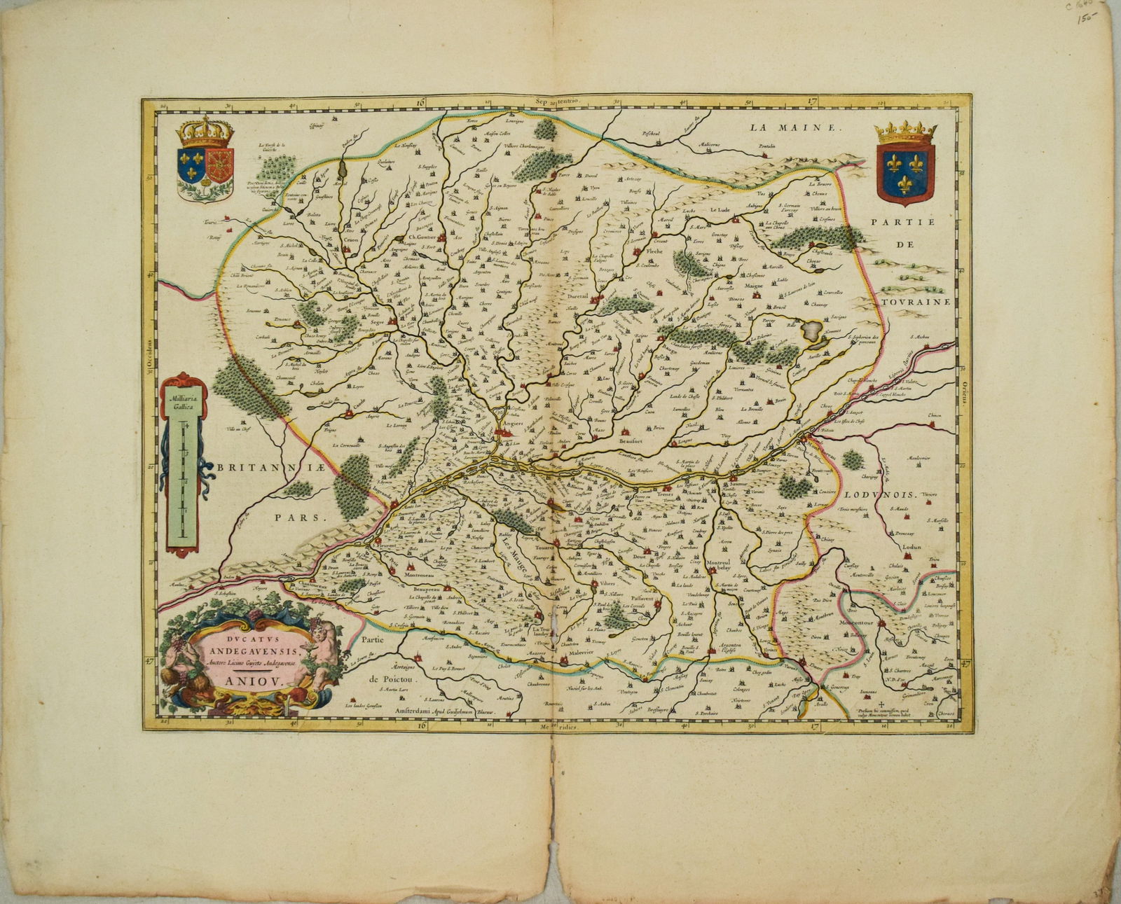 1640 Blaeu Map of the Anjou Region and Loire River -- Ducatus Andegavensis… Aniou: Title: 1640 Blaeu Map of the Anjou Region and Loire River -- Ducatus Andegavensis… AniouCartographer: W BlaeuYear/Place: 1640 c., AmsterdamMap Dimension (in.): 15 X 19.5 inDescription: This is