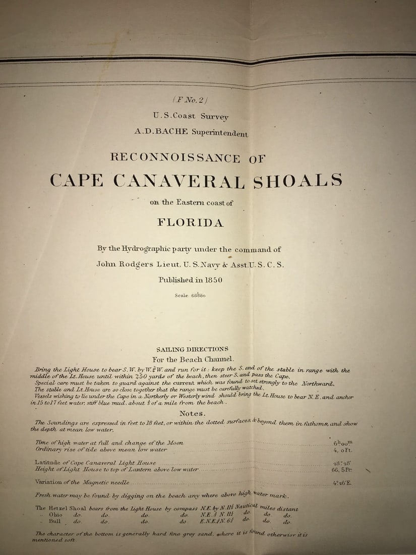 (F No.2) ... Reconnoissance of Cape Canaveral Shoals On the Eastern Coast of Florida - 2