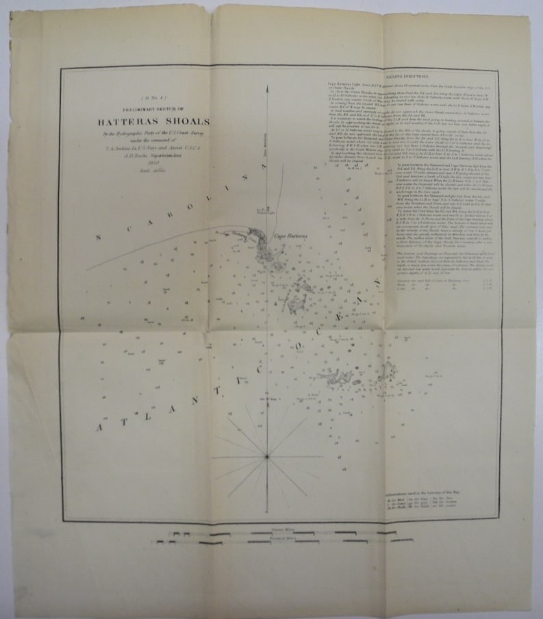 (D No.4) Preliminary Sketch of Hatteras Shoals: Publication Date: 1850Title: (D No.4) Preliminary Sketch of Hatteras ShoalsCartographer: JENKINS, T. A.Publisher: U.S. COAST SURVEYBrief Description: by the hydrographic party of the U.S. Coast