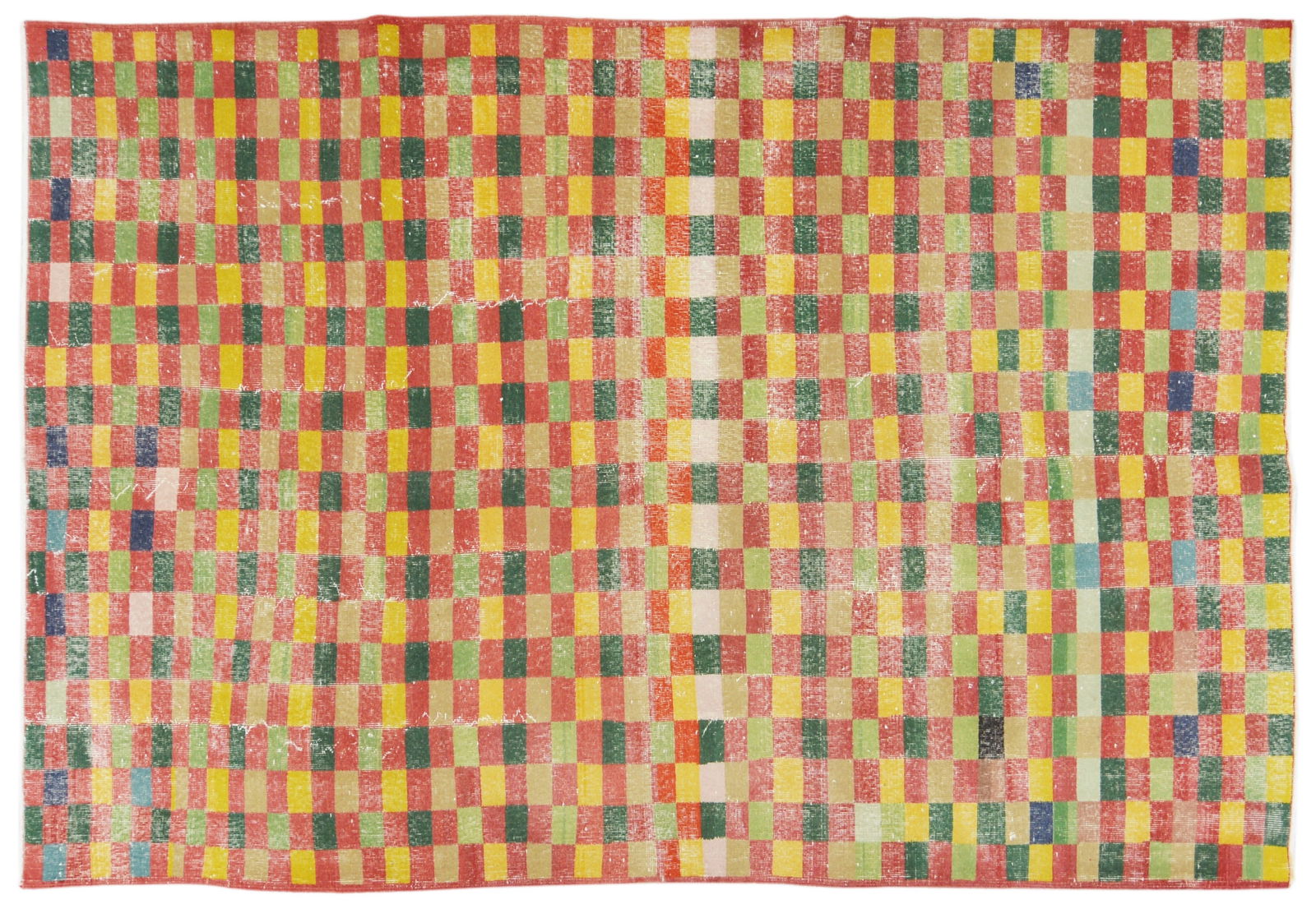 TURKISH HAND KNOTTED WOOL RUG: Title: TURKISH HAND KNOTTED WOOL RUGSize: 7'1X10'7Age: VINTAGEOrigin: TURKISHStyle: ANATOLIANMaterial: WOOLCare: PROFESSIONALStructure: HAND KNOTTEDDesign: ANATOLIAN Reserve: $1,000.00 