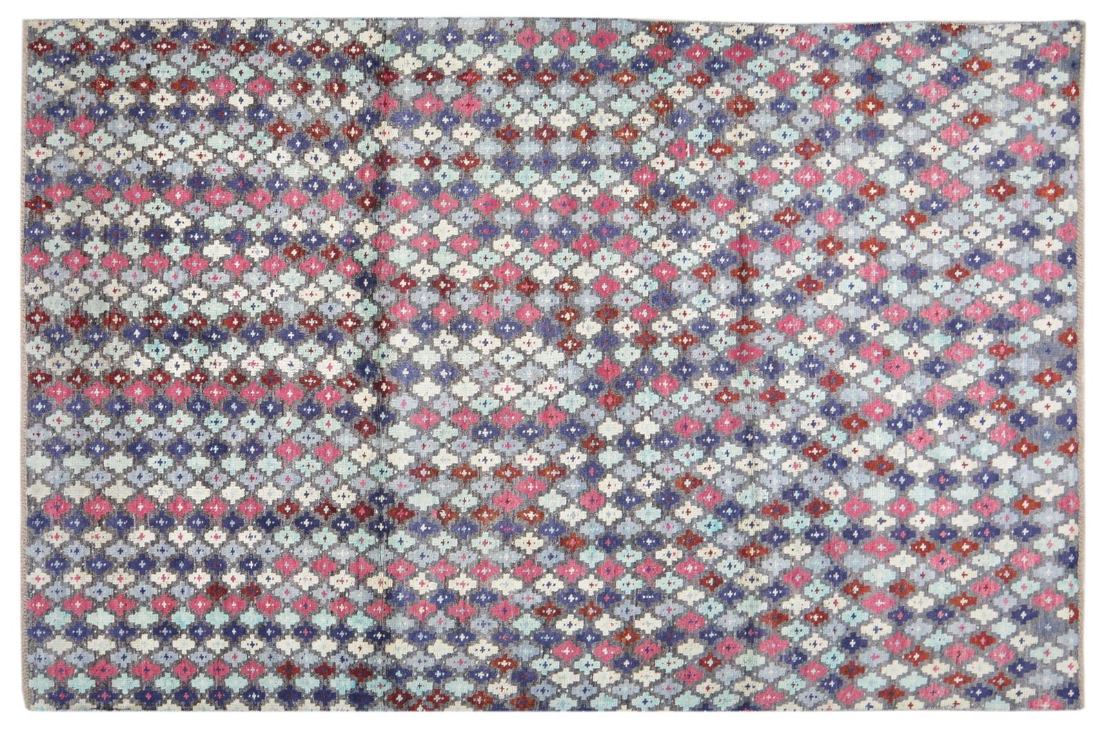 MOROCCAN HAND KNOTTED WOOL RUG: Title: MOROCCAN HAND KNOTTED WOOL RUG Size: 6'5X9'8 Age: NEW Origin: MOROCCAN Style: MODERN Material: WOOL Care: PROFESSIONAL Structure: HAND KNOTTED Design: MOROCCAN Reserve: $750.00 Shipping:<