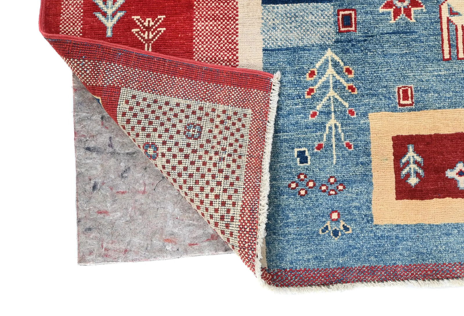 Multicolored Geometric Modern 4X6 Kazak Oushak Oriental Rug - 13