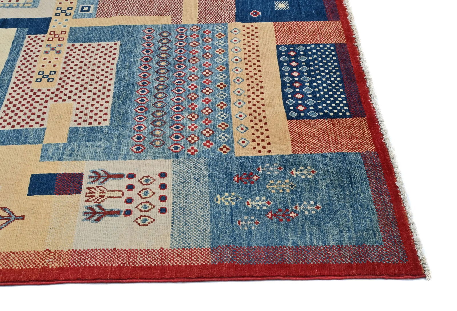 Multicolored Geometric Modern 4X6 Kazak Oushak Oriental Rug - 7