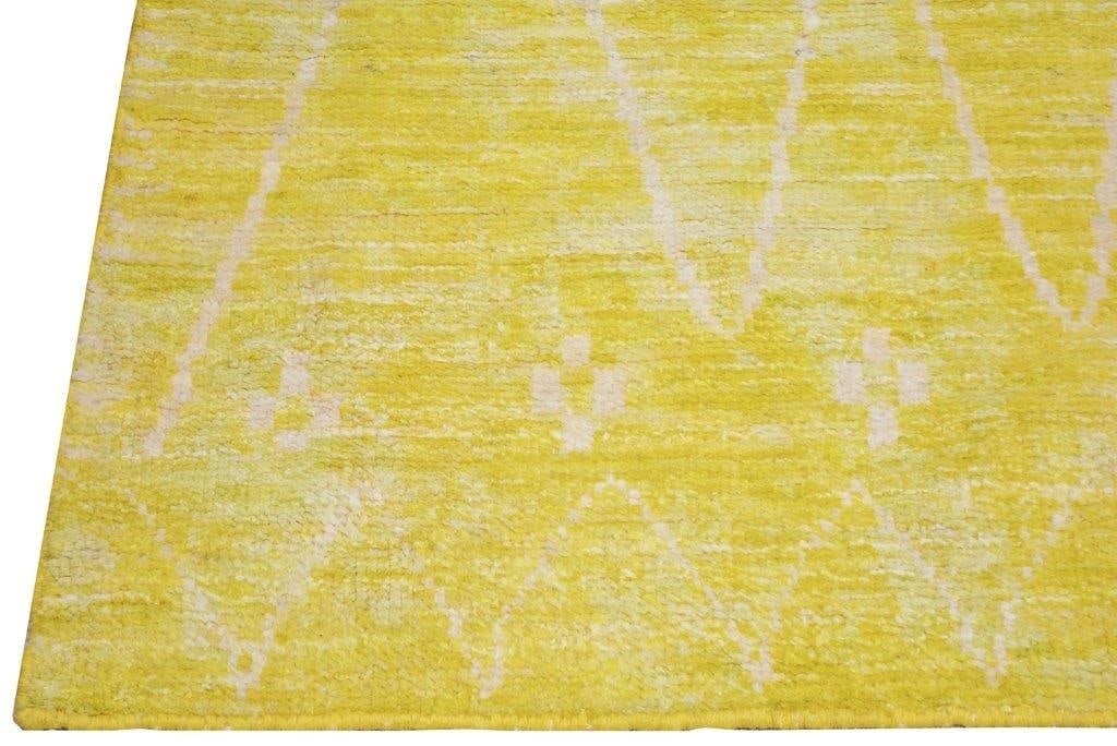 MOROCCAN HAND KNOTTED WOOL RUG - 4