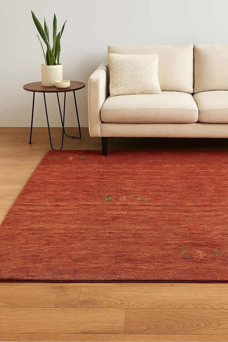 Orange-red Tribal 8X10 Gabbeh Modern Rug - 2