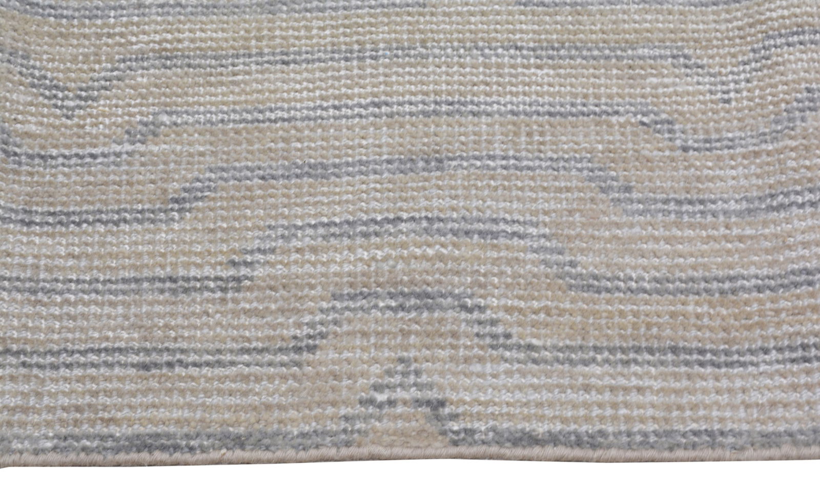 INDIAN HAND KNOTTED WOOL/BAMBOO RUG - 4