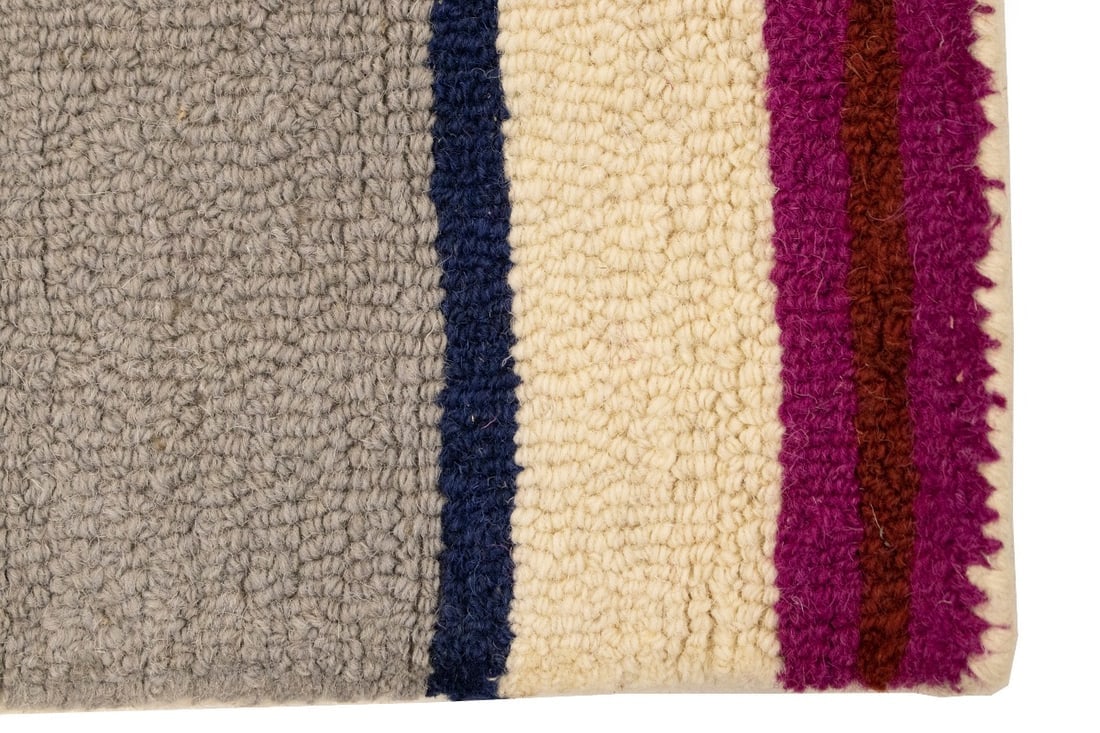 Multicolored Stripes 5X8 Hand-Tufted Modern Rug - 11