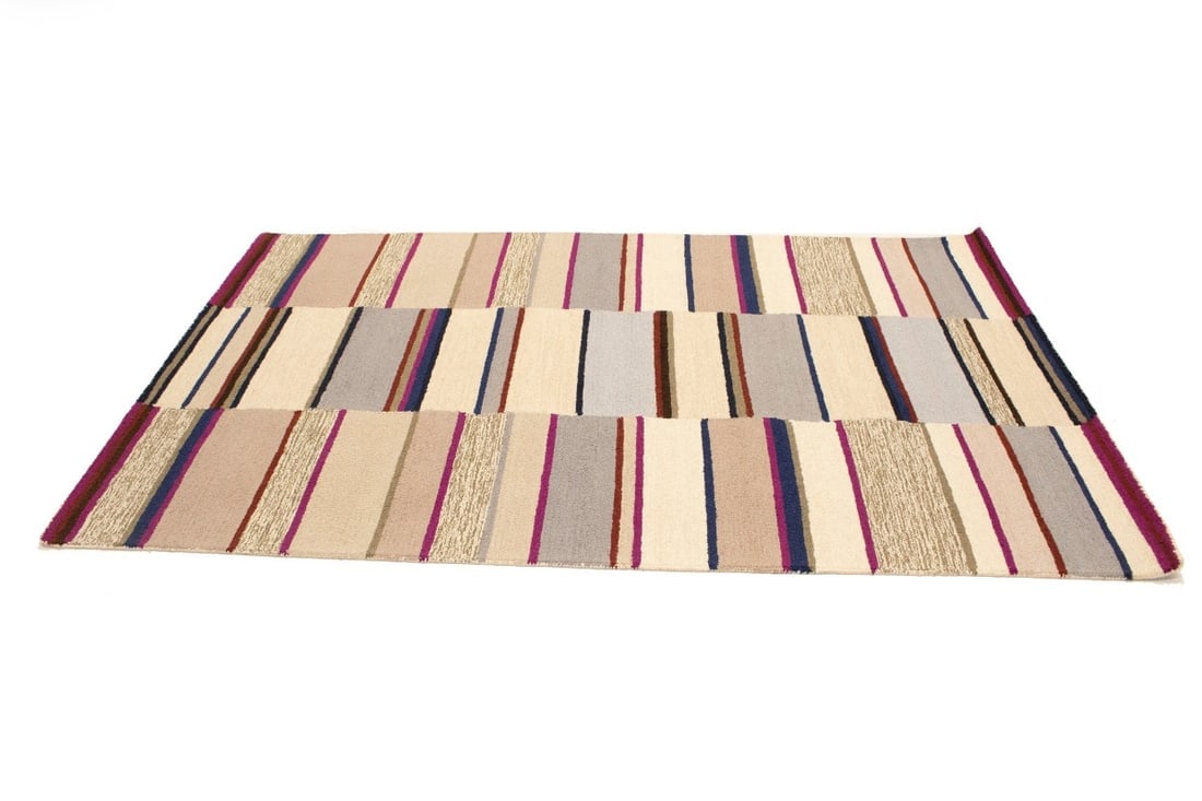 Multicolored Stripes 5X8 Hand-Tufted Modern Rug - 4