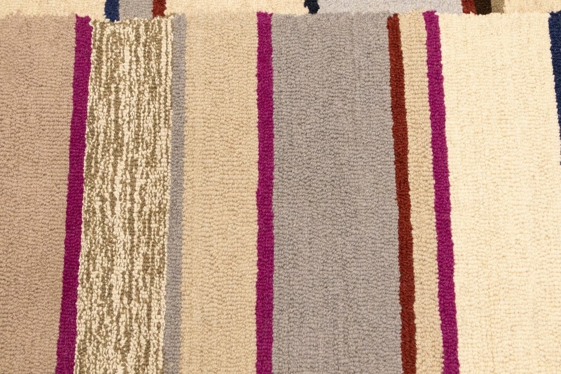 Multicolored Stripes 5X8 Hand-Tufted Modern Rug - 8