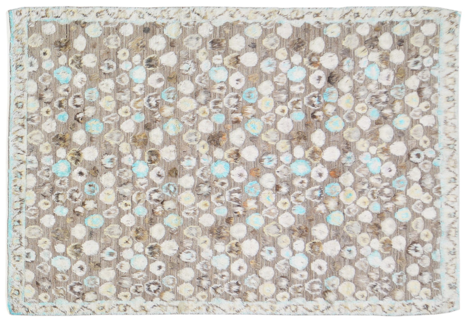 MOROCCAN HAND KNOTTED WOOL RUG: Title: MOROCCAN HAND KNOTTED WOOL RUG Size: 5'8X8'2 Age: NEW Origin: MOROCCAN Style: MODERN Material: WOOL Care: PROFESSIONAL Structure: HAND KNOTTED Design: MOROCCAN Reserve: $650.00 Shipping:<