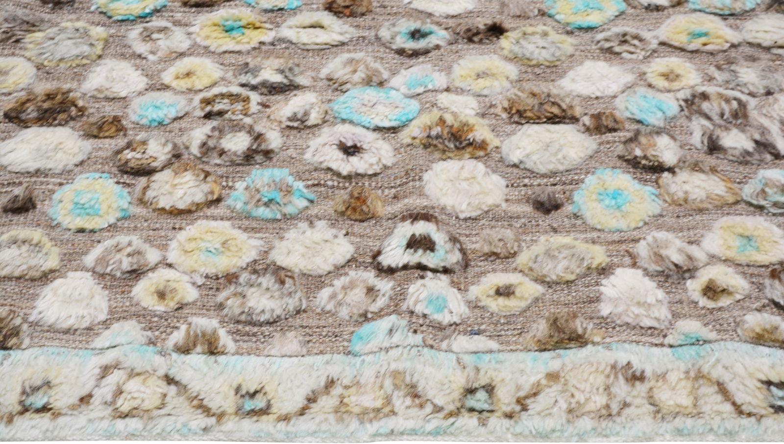 MOROCCAN HAND KNOTTED WOOL RUG - 4