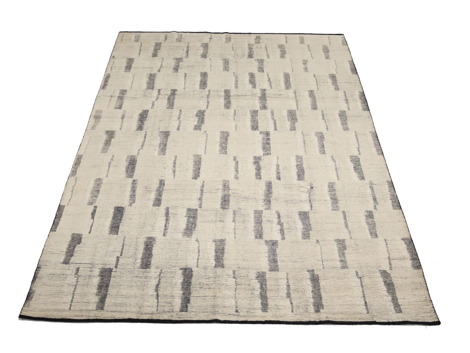 Cream Abstract 9X12 Oriental Modern Rug - 12