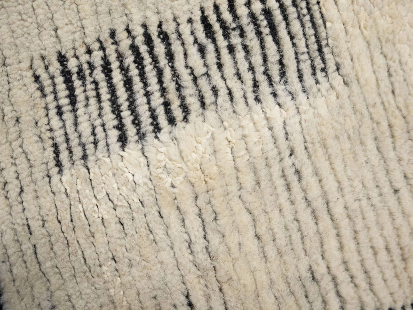 Cream Abstract 9X12 Oriental Modern Rug - 6