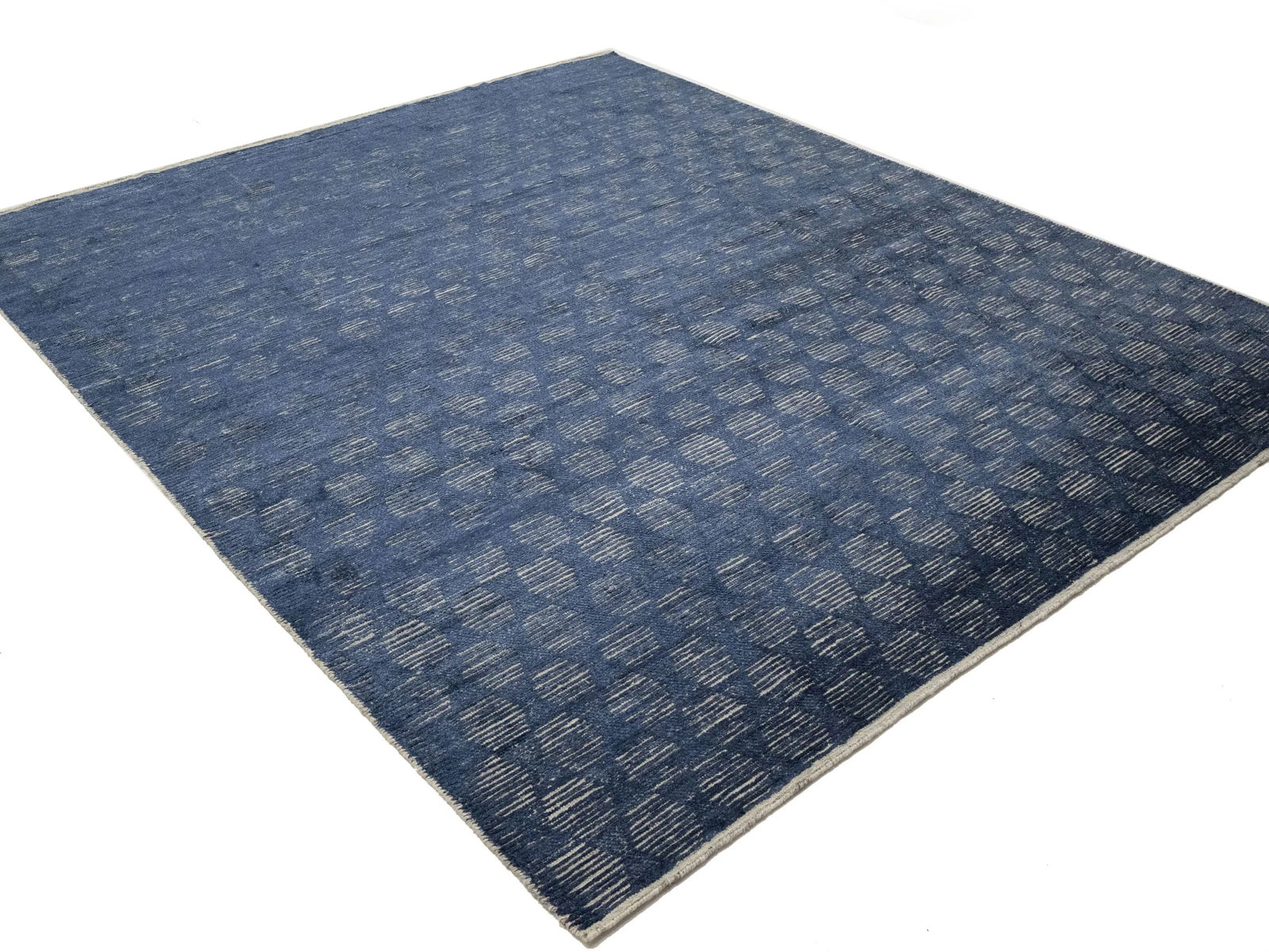 Dark Navy Geometric 8X10 Modern Oriental Rug - 3