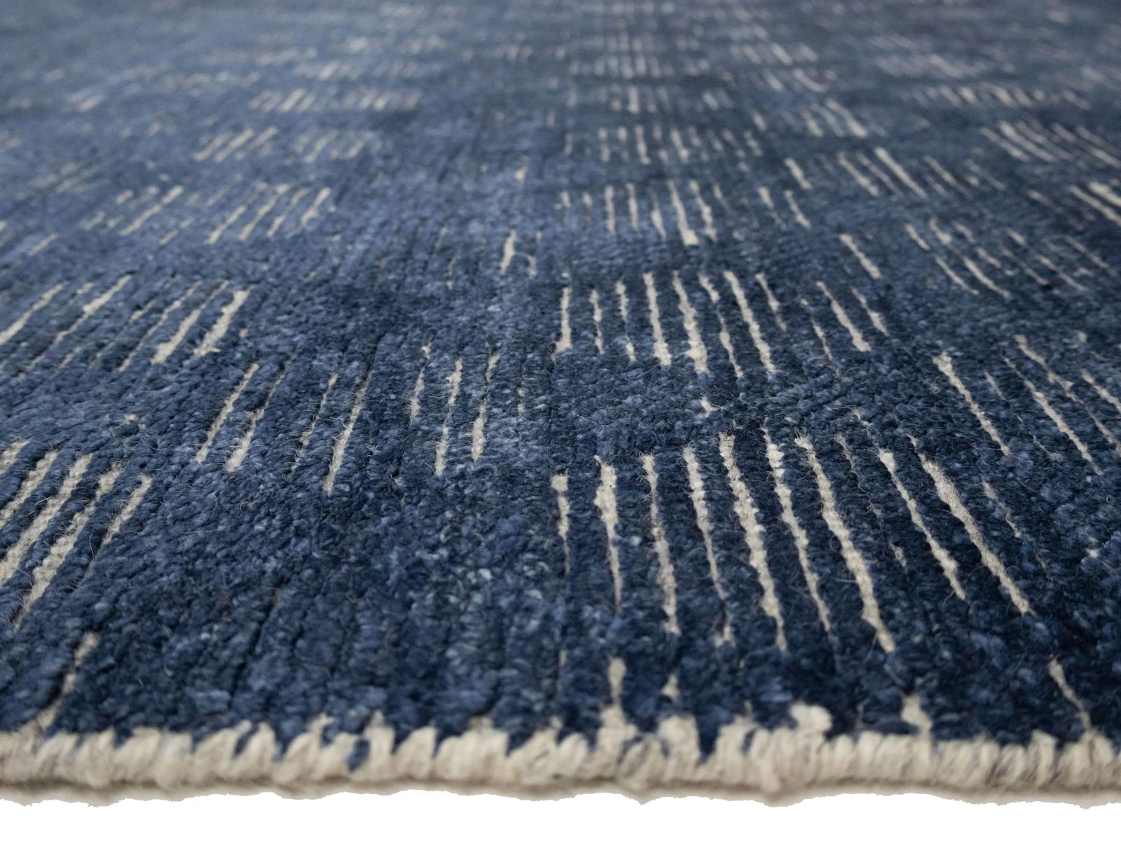 Dark Navy Geometric 8X10 Modern Oriental Rug - 6