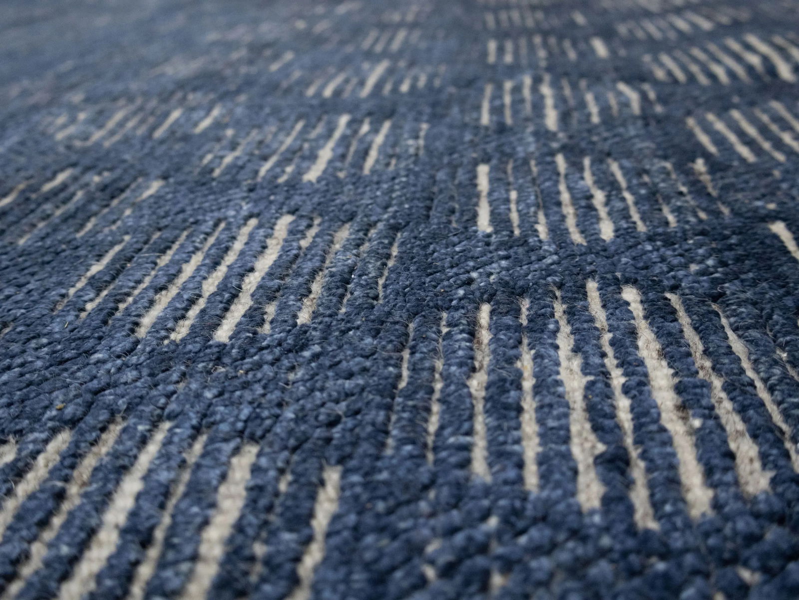 Dark Navy Geometric 8X10 Modern Oriental Rug - 7