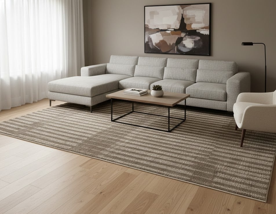 Brown Abstract 8X10 Modern Oriental Rug - 2