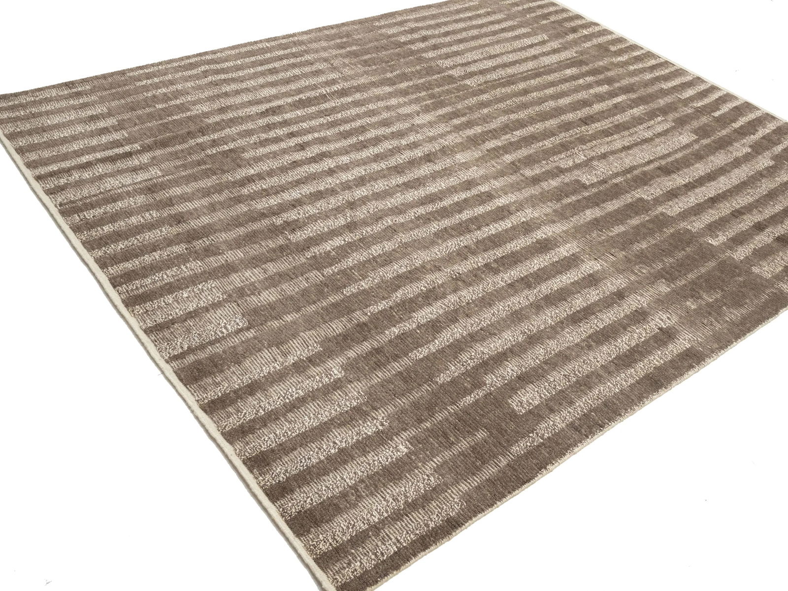 Brown Abstract 8X10 Modern Oriental Rug - 3