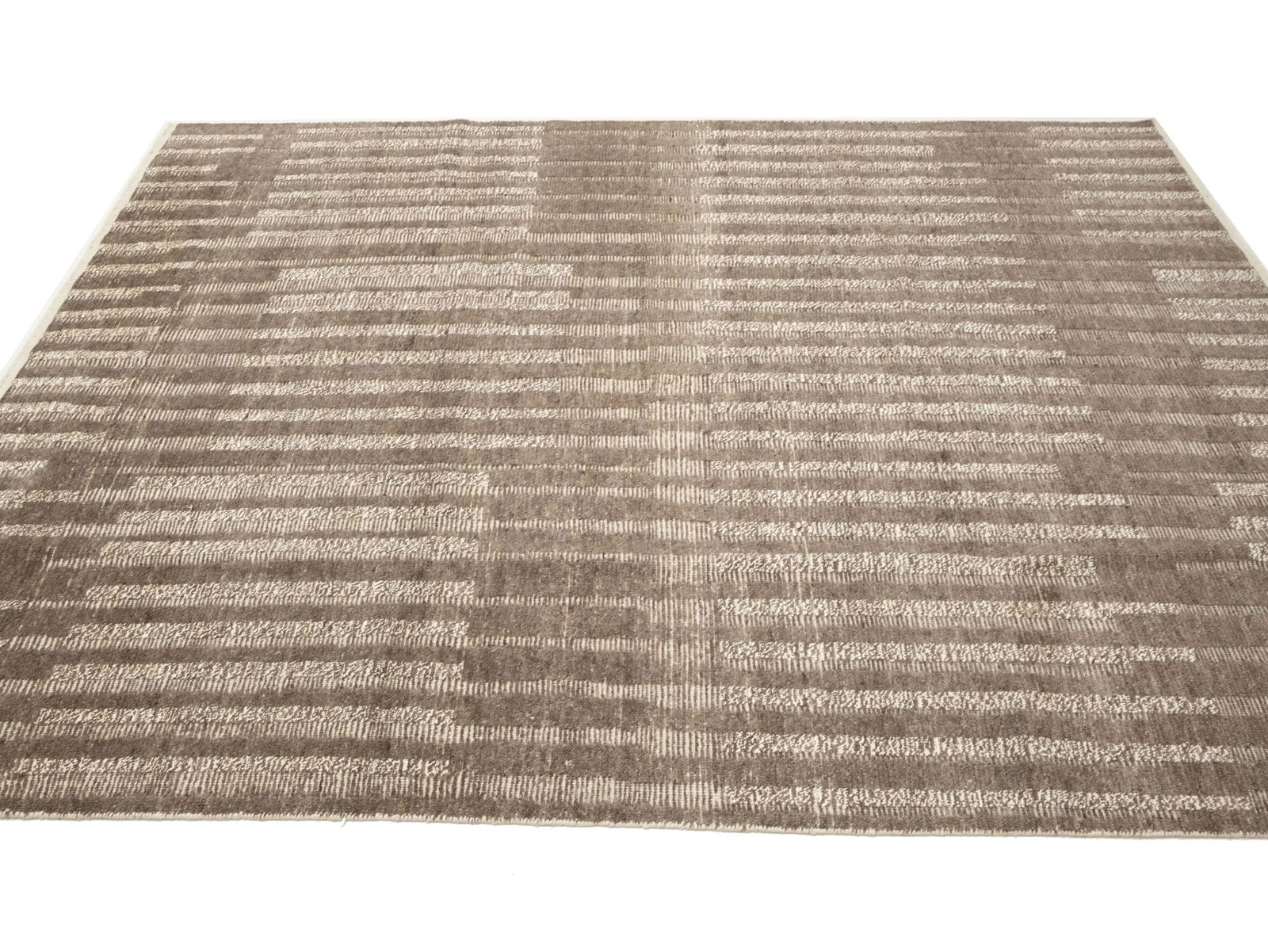 Brown Abstract 8X10 Modern Oriental Rug - 4