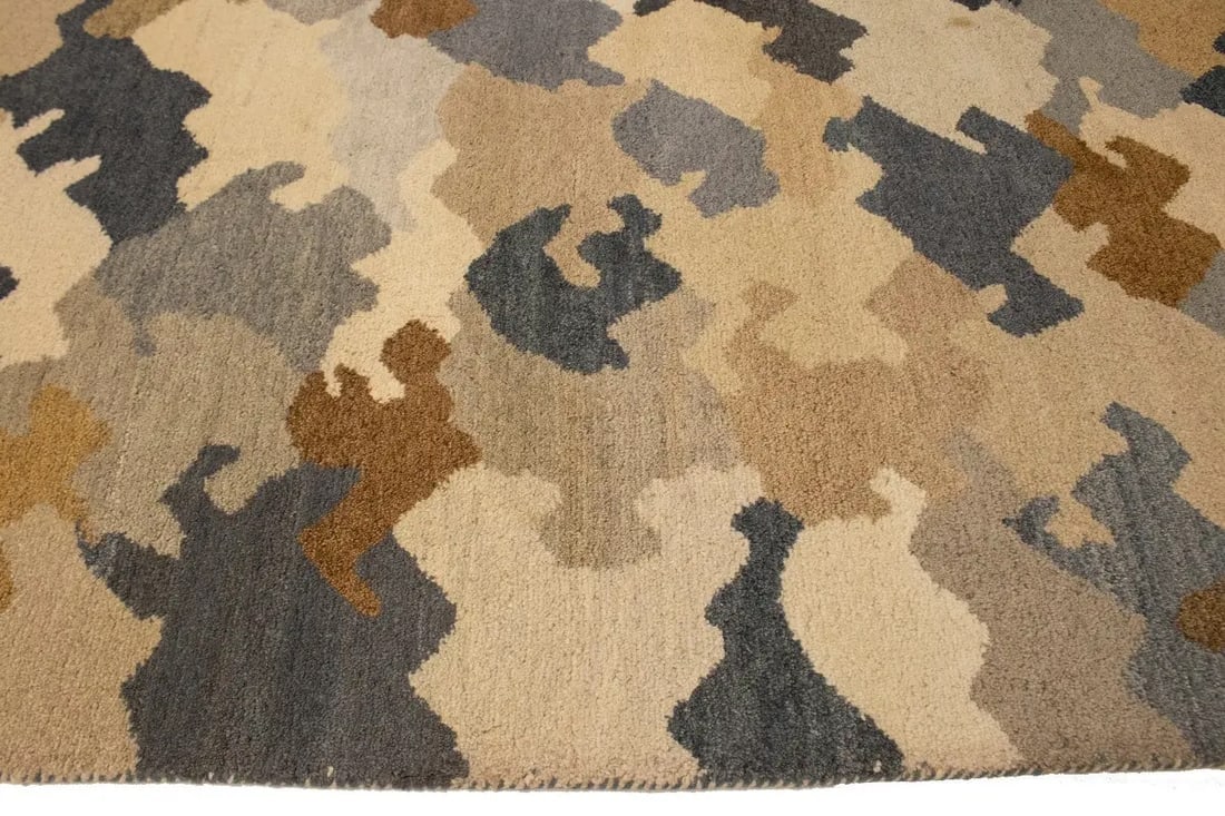 Multicolored Abstract 6'4X9'8 Indo-Gabbeh Oriental Rug - 10