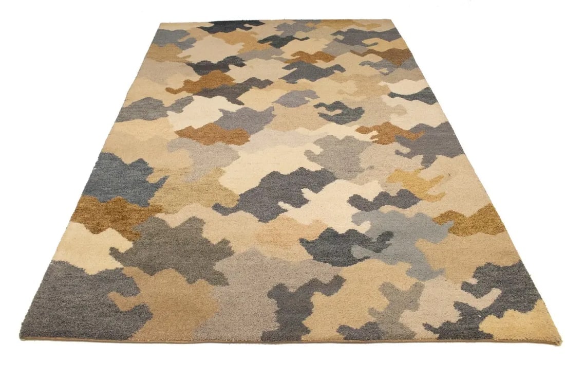 Multicolored Abstract 6'4X9'8 Indo-Gabbeh Oriental Rug - 12