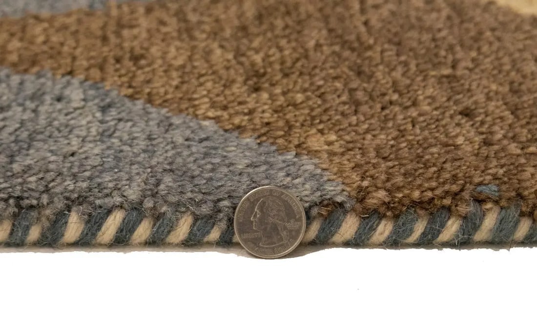 Multicolored Abstract 6'4X9'8 Indo-Gabbeh Oriental Rug - 13