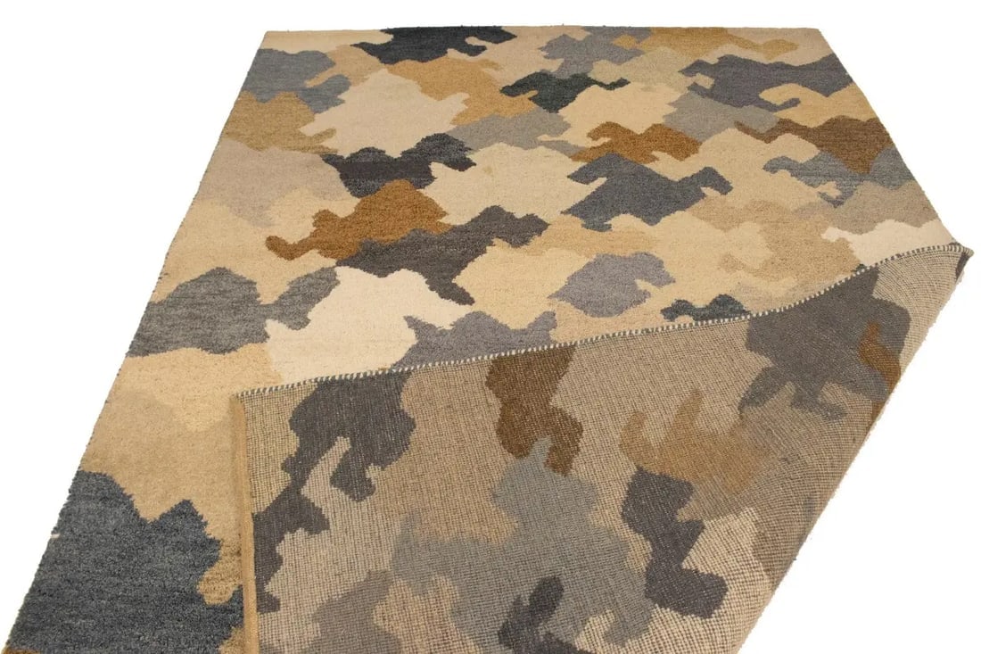 Multicolored Abstract 6'4X9'8 Indo-Gabbeh Oriental Rug - 15