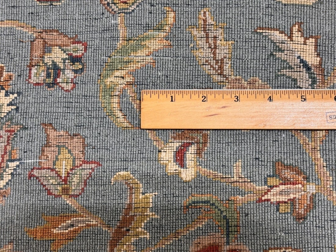 Hand Knotted Indo-Tabriz Gray Wool New Oriental Rug Carpet 6'1" x 8'11" - 11