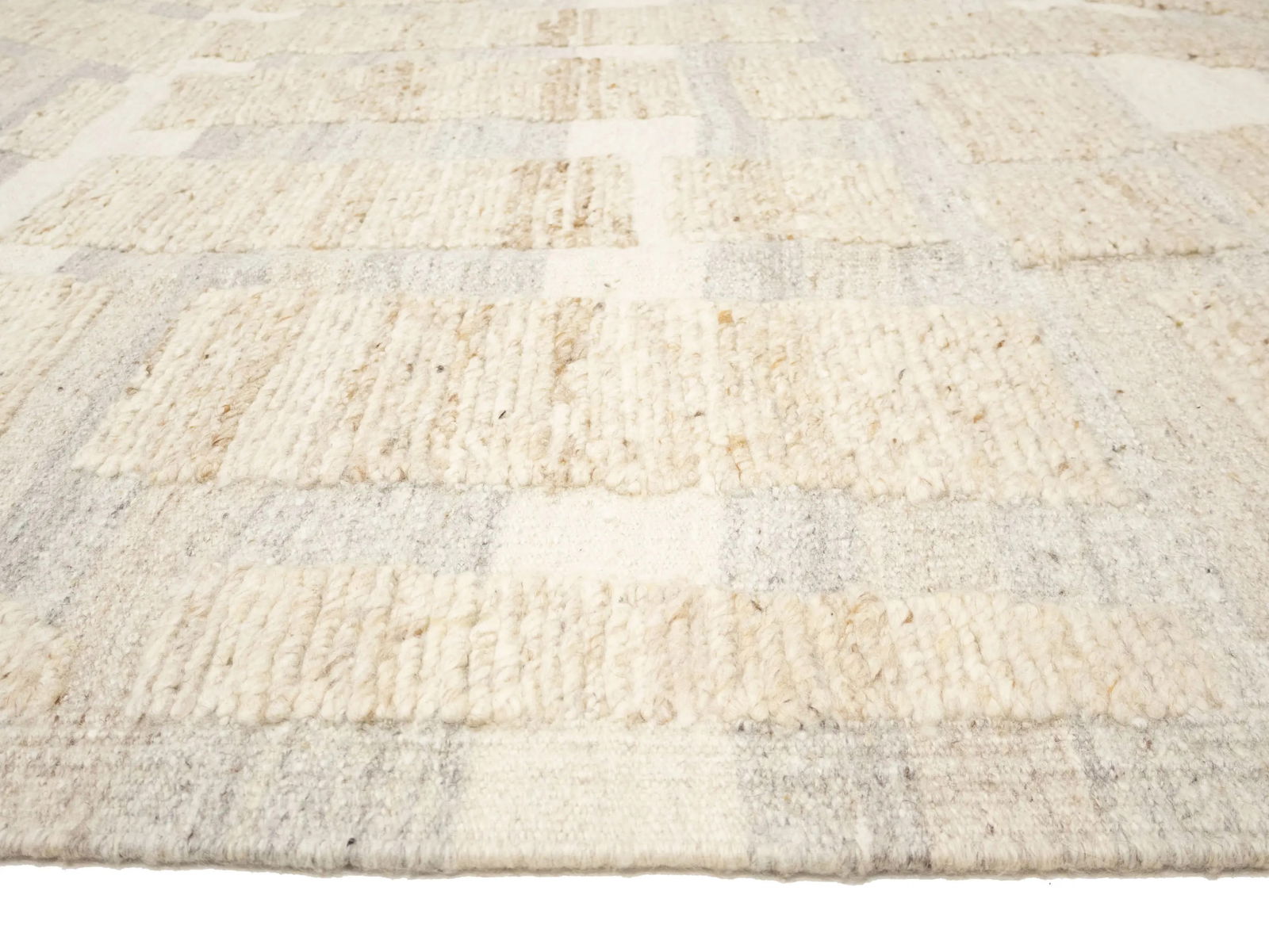 Cream Abstract 8X10 Modern Oriental Rug - 6