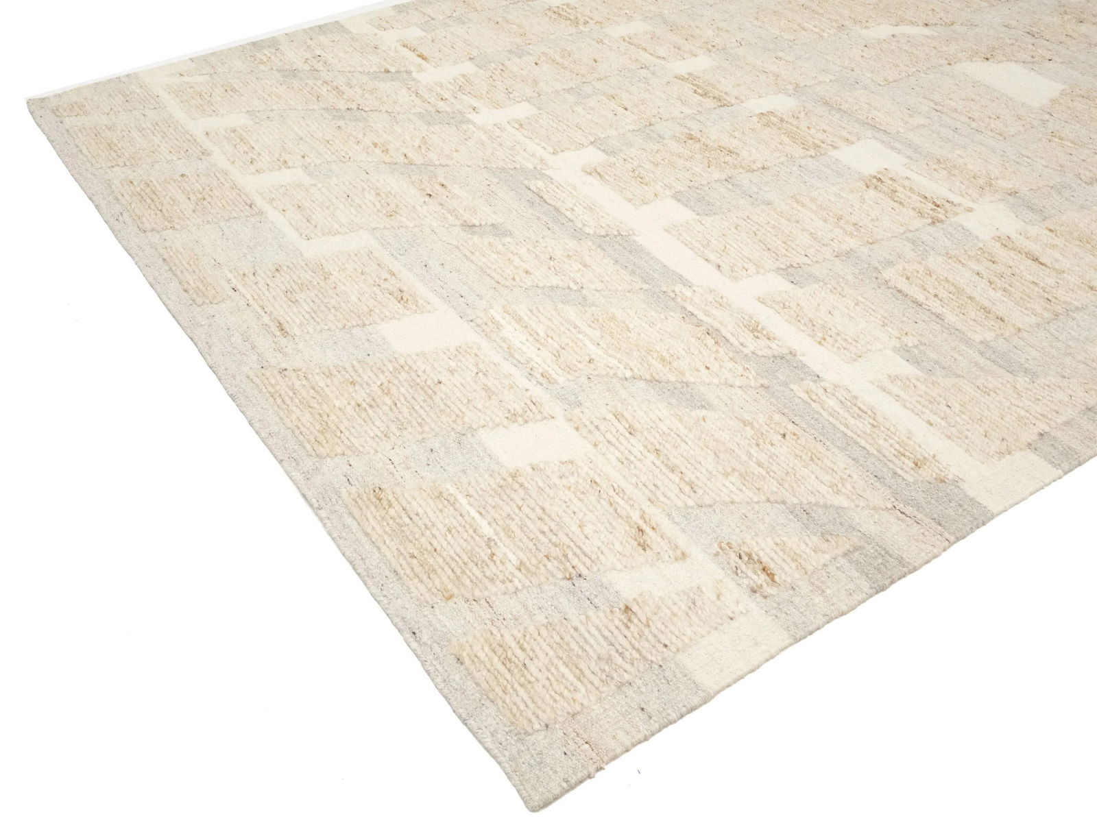 Cream Abstract 8X10 Modern Oriental Rug - 8