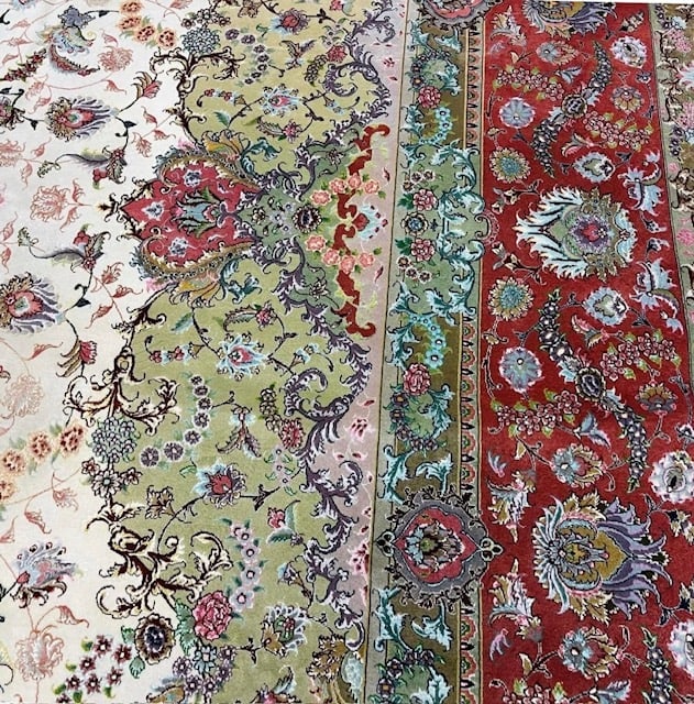 Fine Persian Large silk and wool Tabriz Rug-4815 - 6