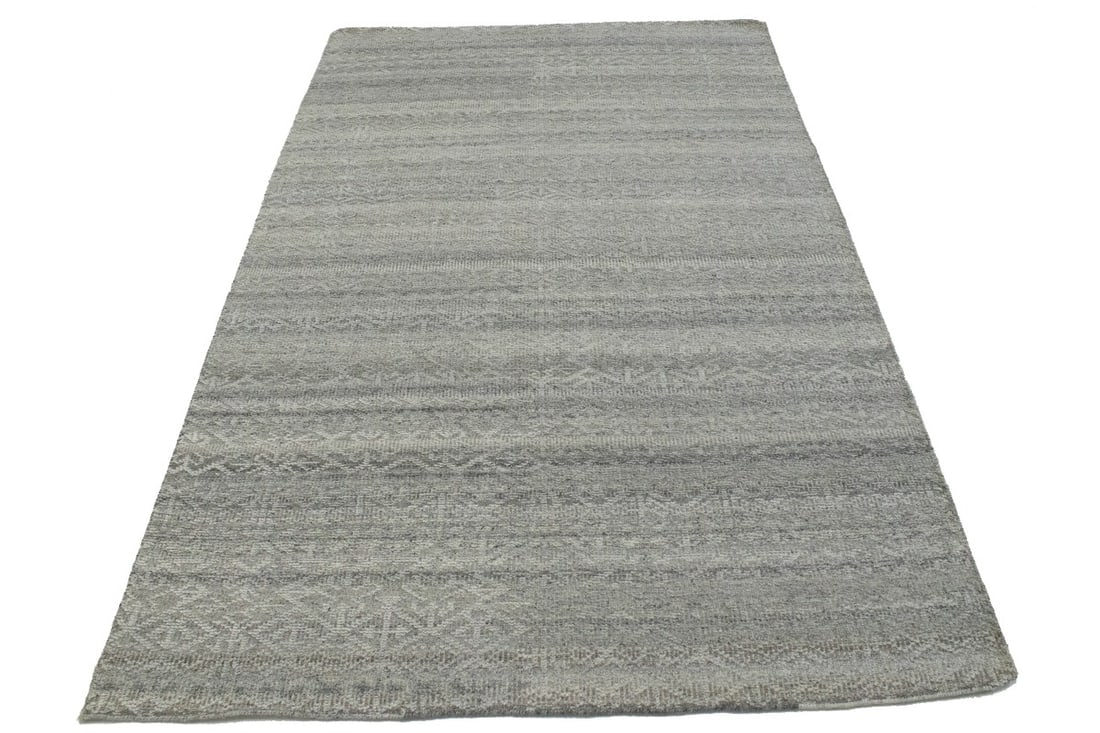 Greige Transitional Geometric 5X8 Oriental Rug - 2