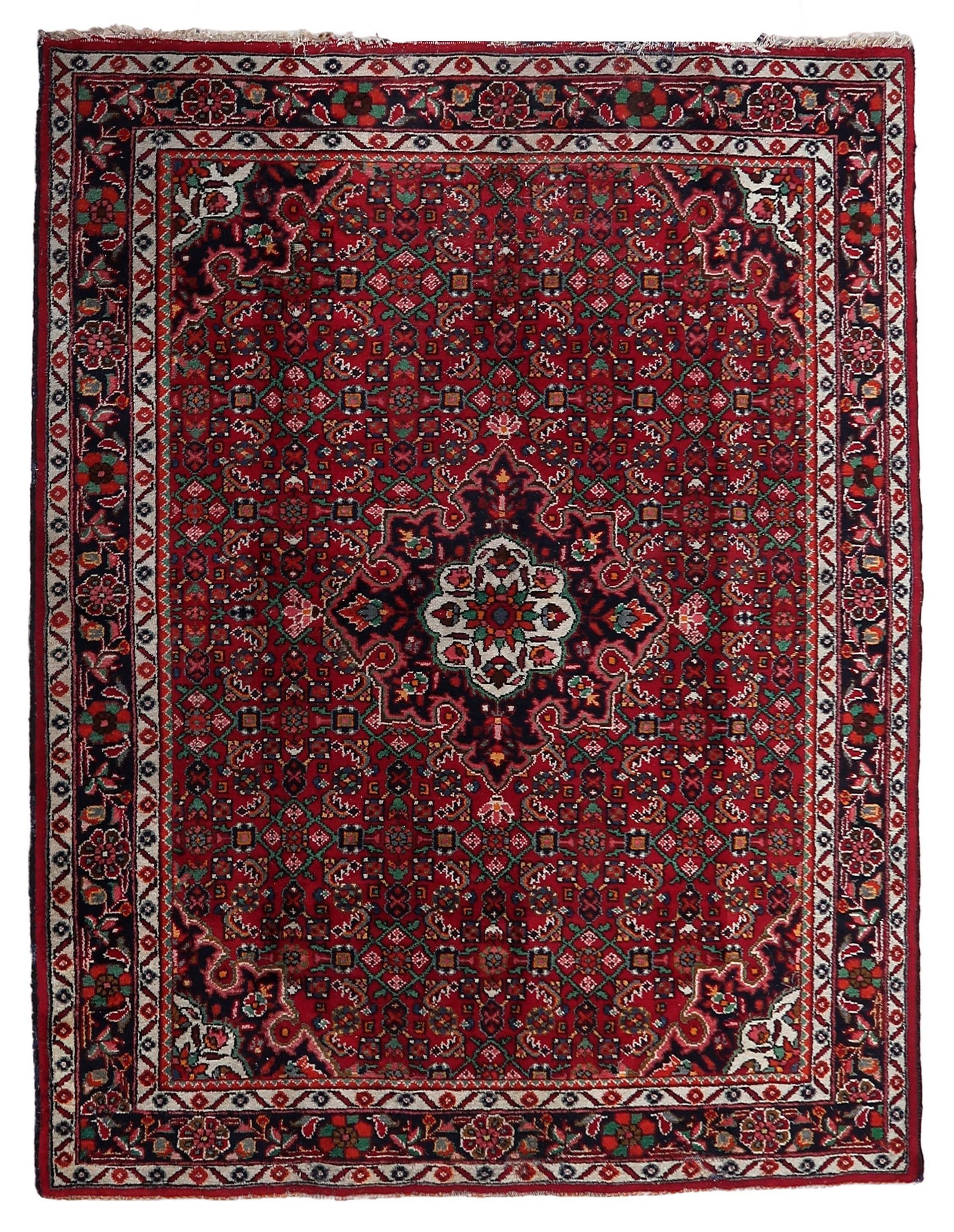 Handmade Vintage Persian Malayer Rug 5.4' x 7.1' (167cm x 219cm), 1960s (1 of 15)