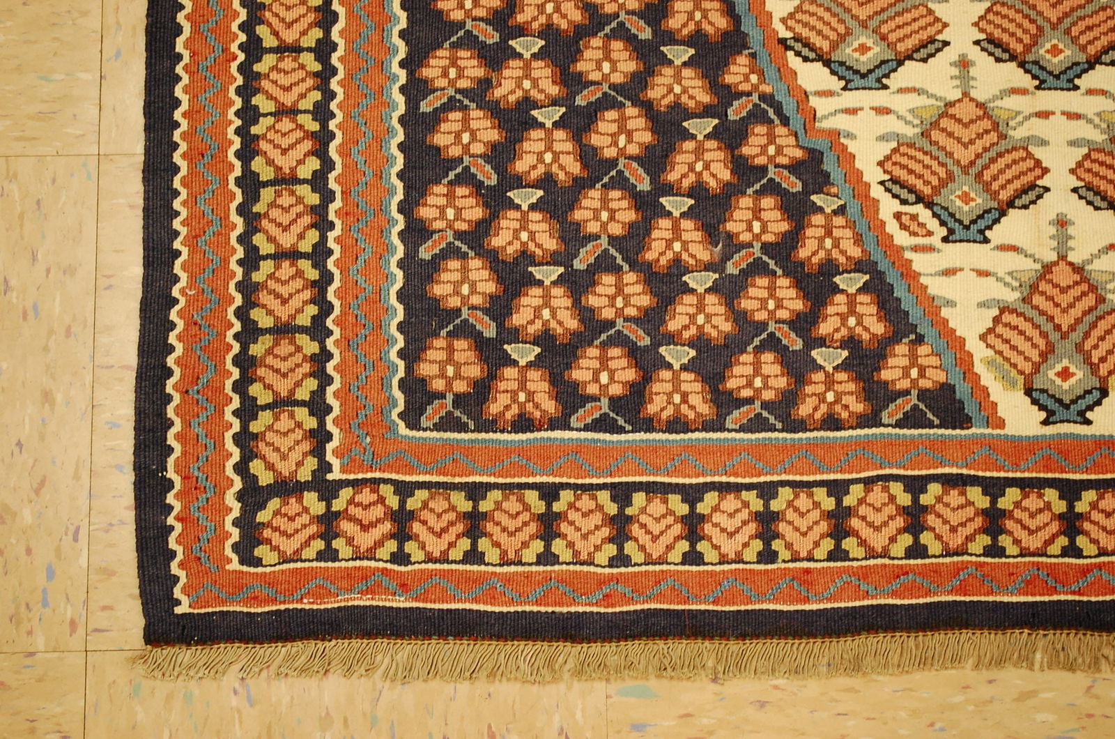 Persian SENNAH KILIM RUG 3.8x5.4 - 3