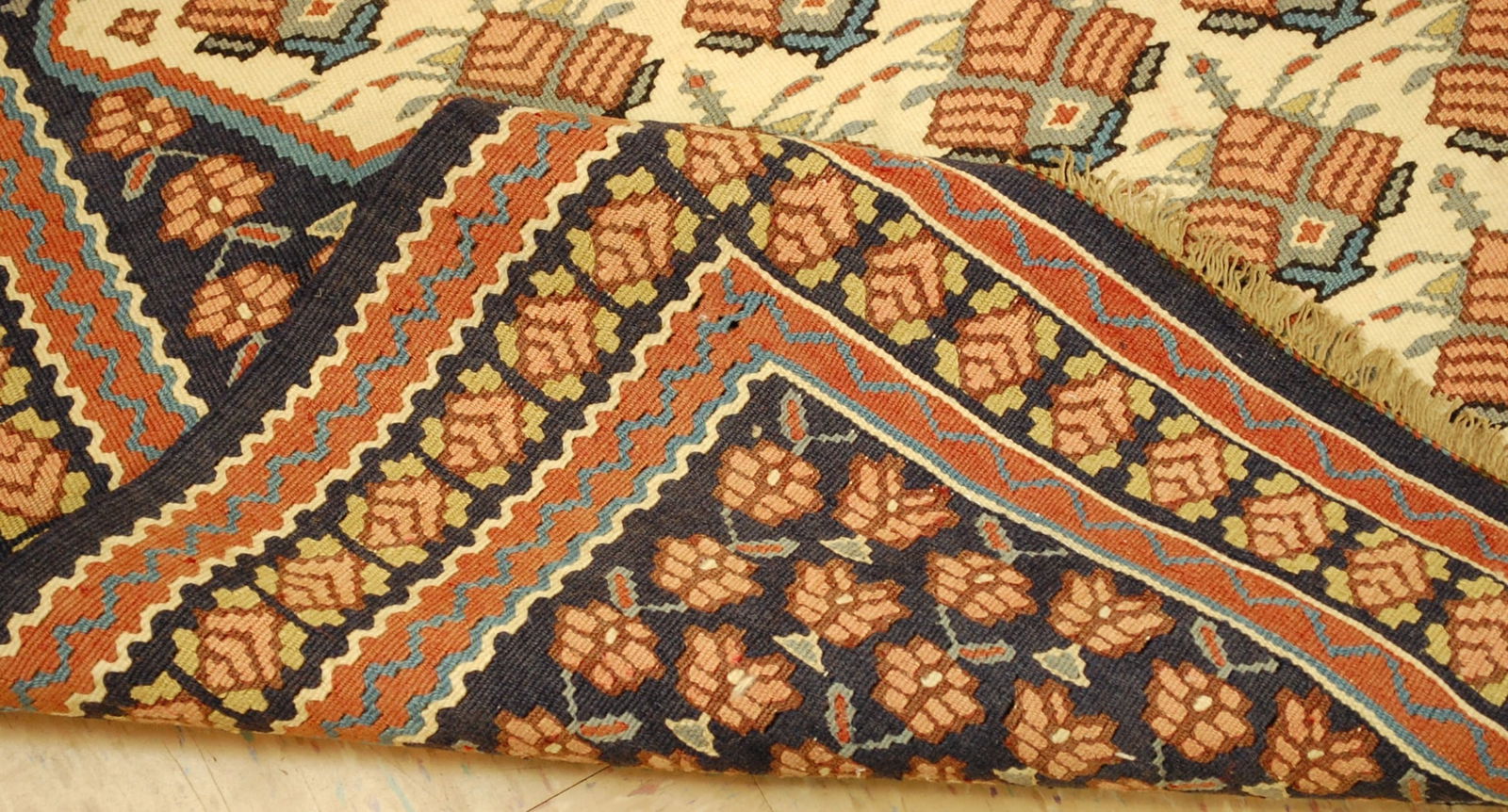 Persian SENNAH KILIM RUG 3.8x5.4 - 8