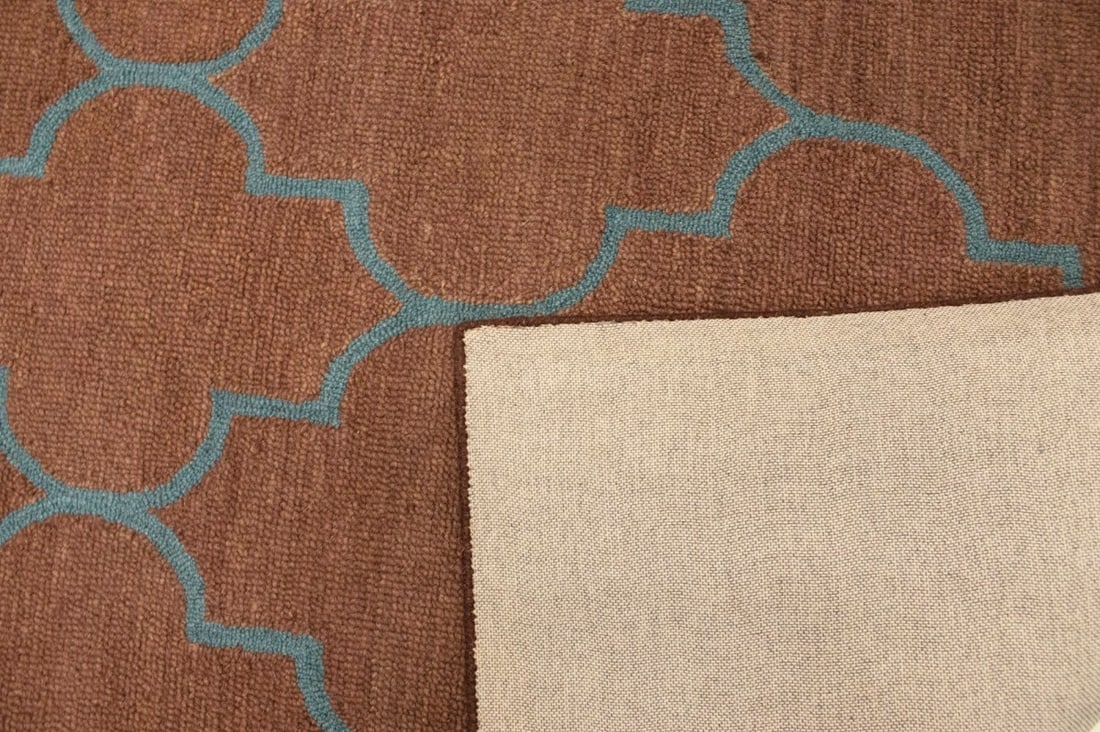 Rusty Pink Trellis 5X8 Hand-Tufted Modern Rug - 11