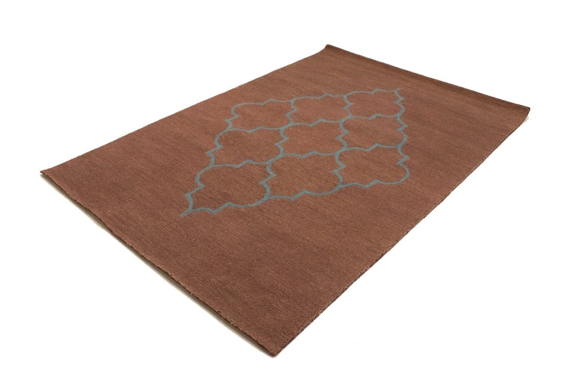 Rusty Pink Trellis 5X8 Hand-Tufted Modern Rug - 3