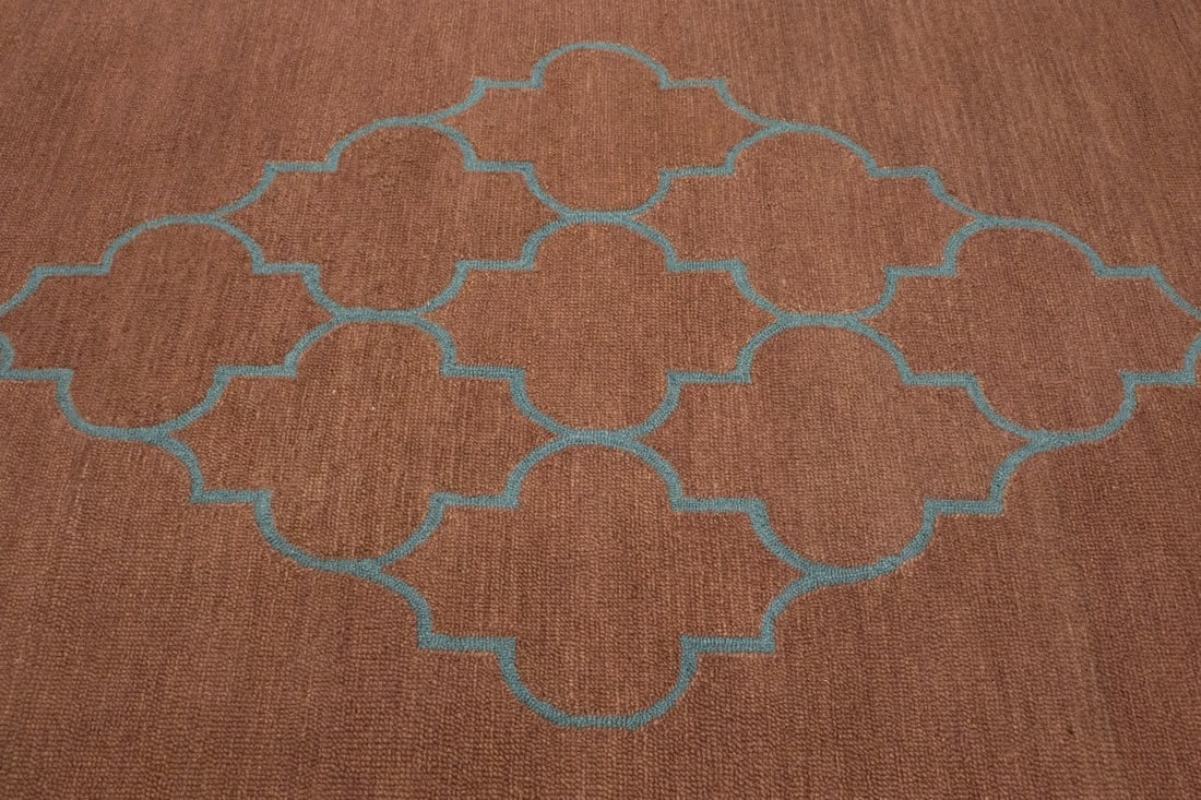 Rusty Pink Trellis 5X8 Hand-Tufted Modern Rug - 7