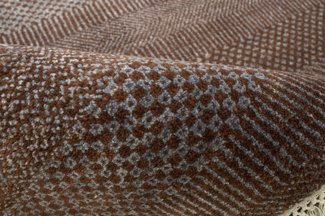 Brown Grass Design 4X6 Modern Oriental Rug - 12