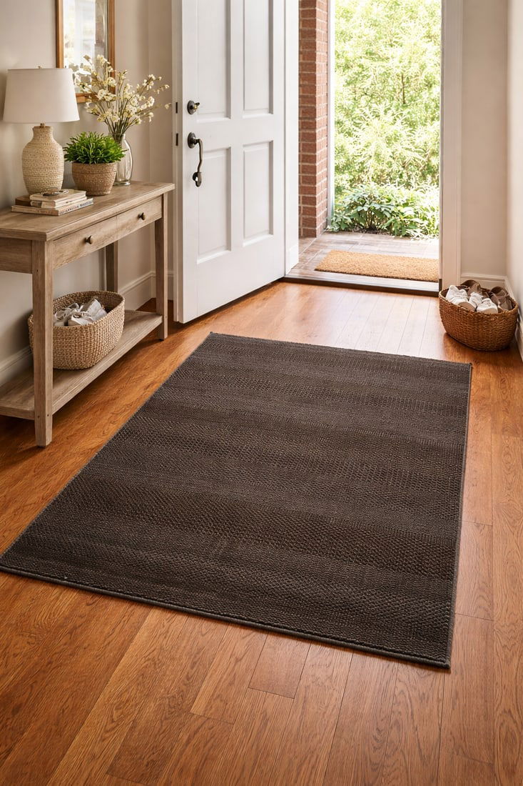 Brown Grass Design 4X6 Modern Oriental Rug - 2