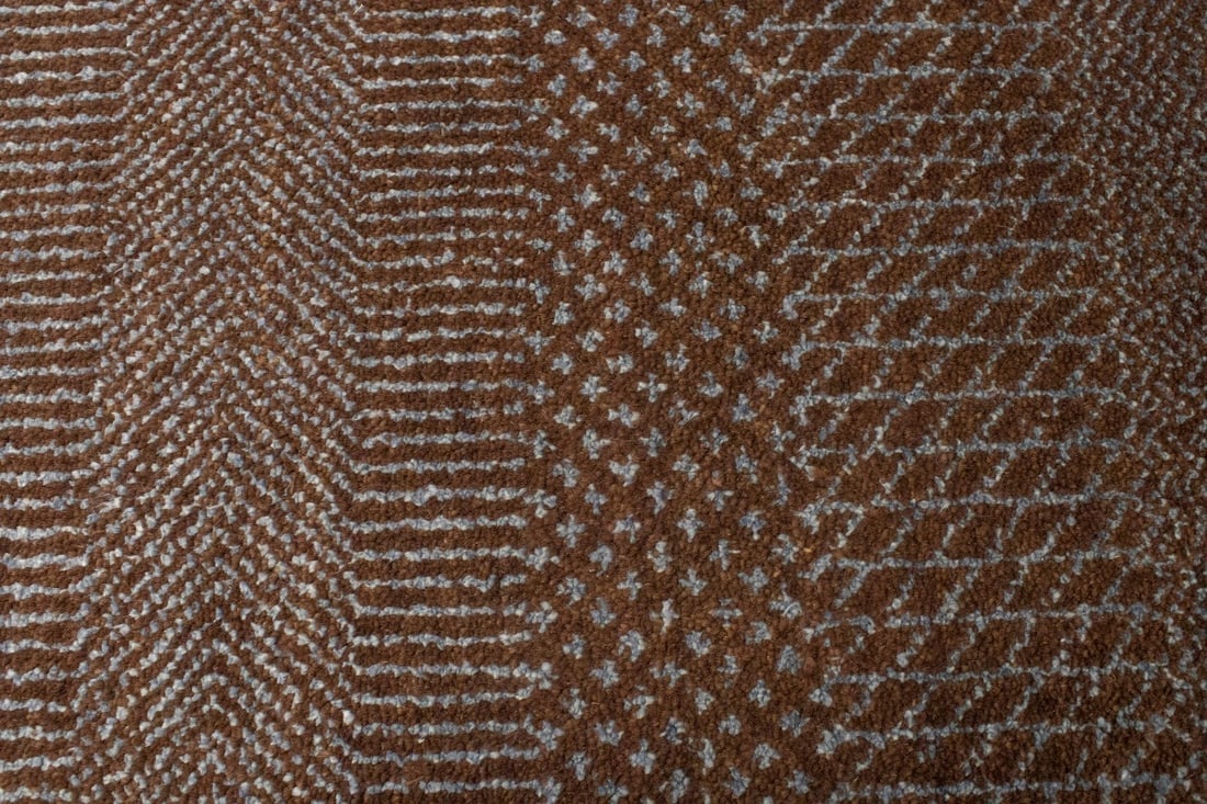 Brown Grass Design 4X6 Modern Oriental Rug - 8