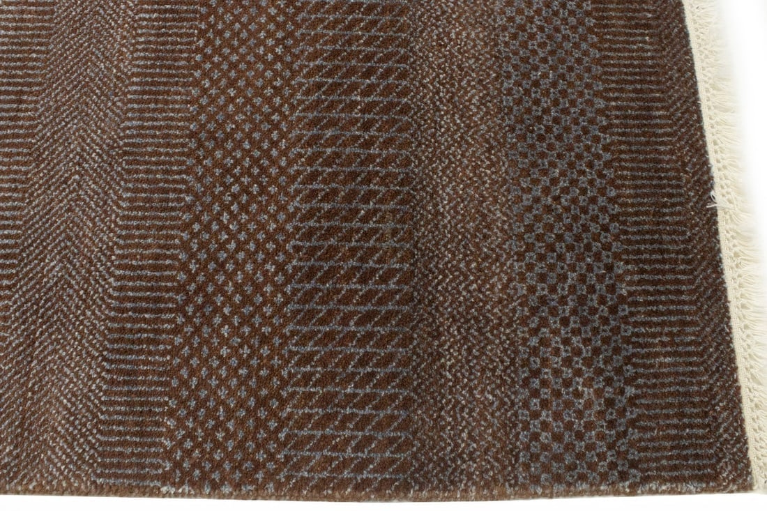 Brown Grass Design 4X6 Modern Oriental Rug - 9