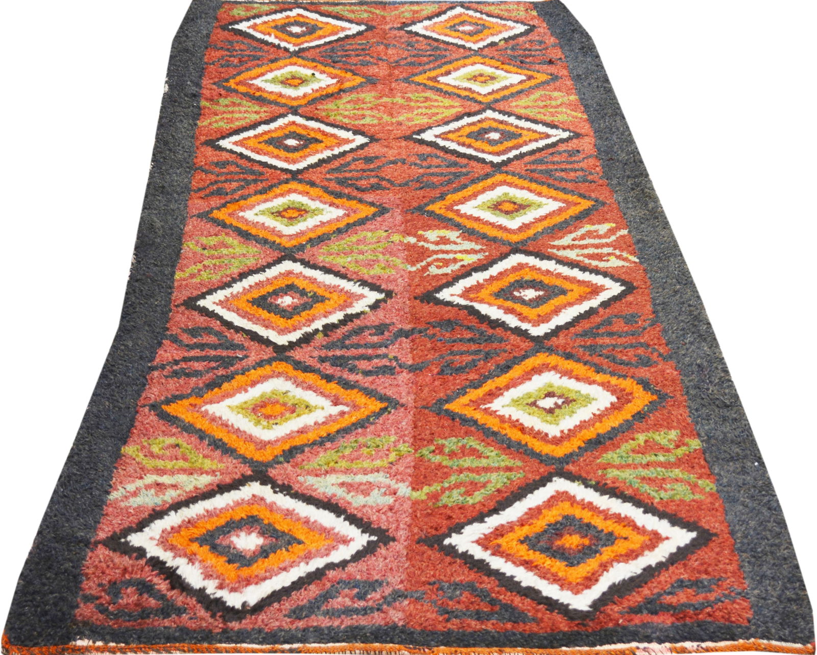 UZBEK HAND KNOTTED WOOL RUG - 2