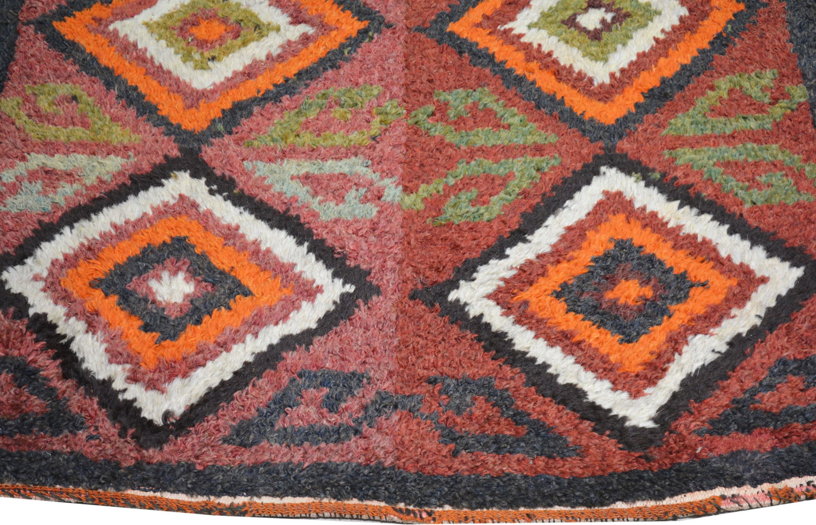 UZBEK HAND KNOTTED WOOL RUG - 3
