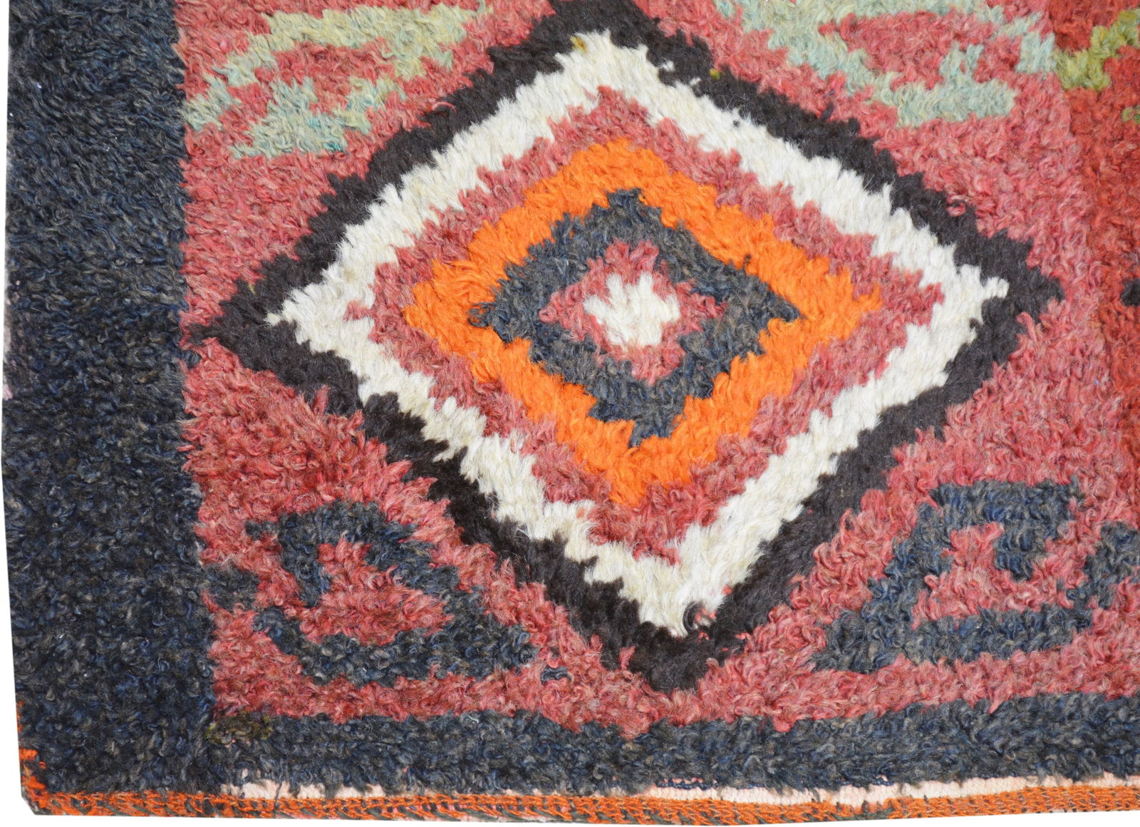 UZBEK HAND KNOTTED WOOL RUG - 4