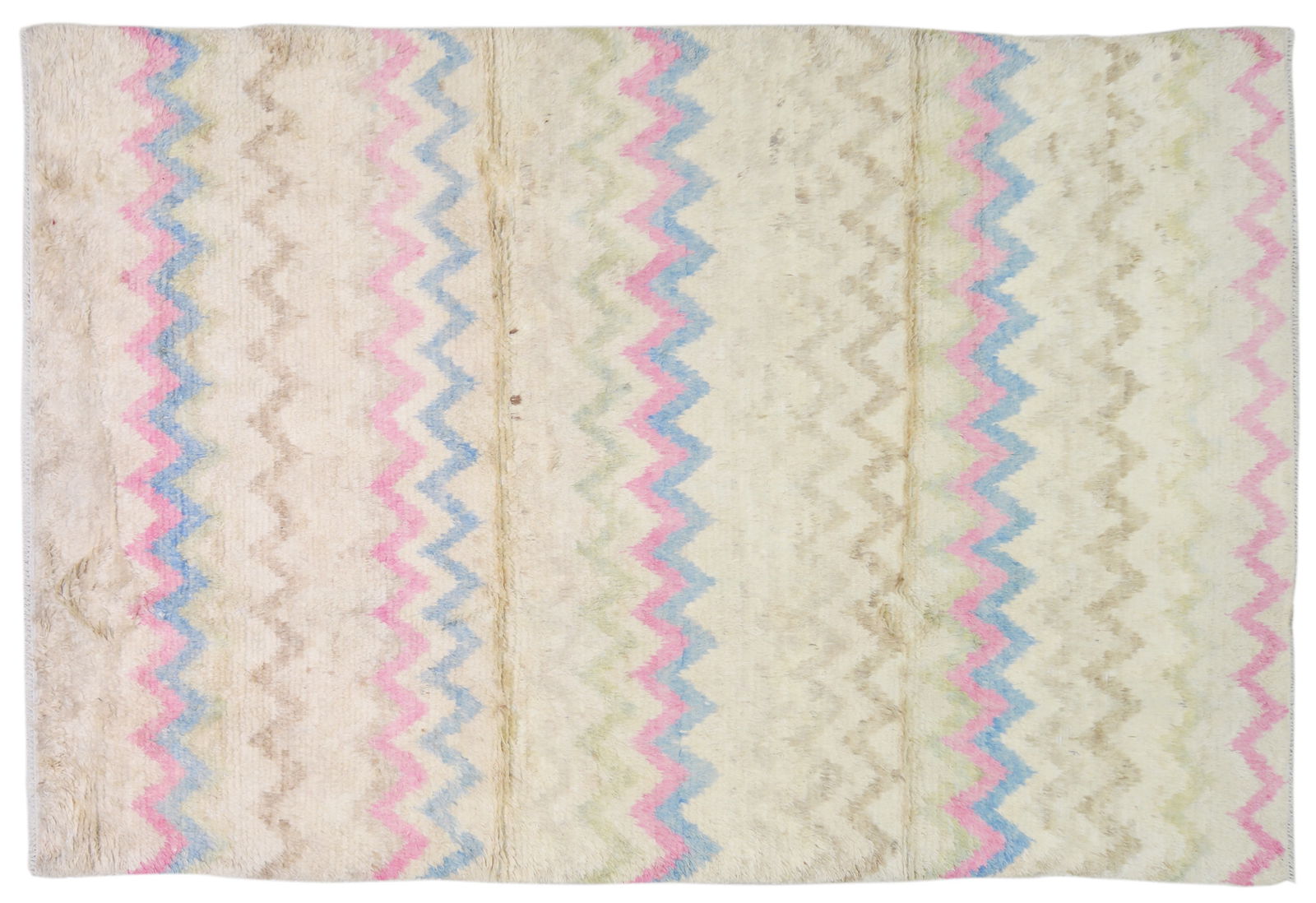 MOROCCAN HAND KNOTTED WOOL RUG: Title: MOROCCAN HAND KNOTTED WOOL RUG Size: 7'5X11 Age: NEW Origin: MOROCCAN Style: MODERN Material: WOOL Care: PROFESSIONAL Structure: HAND KNOTTED Design: MOROCCAN Reserve: $1,000.00 Shipping: